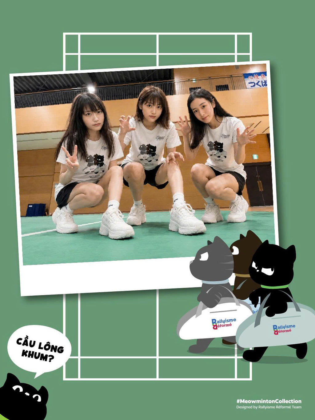 Áo Cầu Lông Unisex Meowminton– Triple Trouble– Performance Fabric Thoáng Khí Nhanh Khô Nhẹ Mát