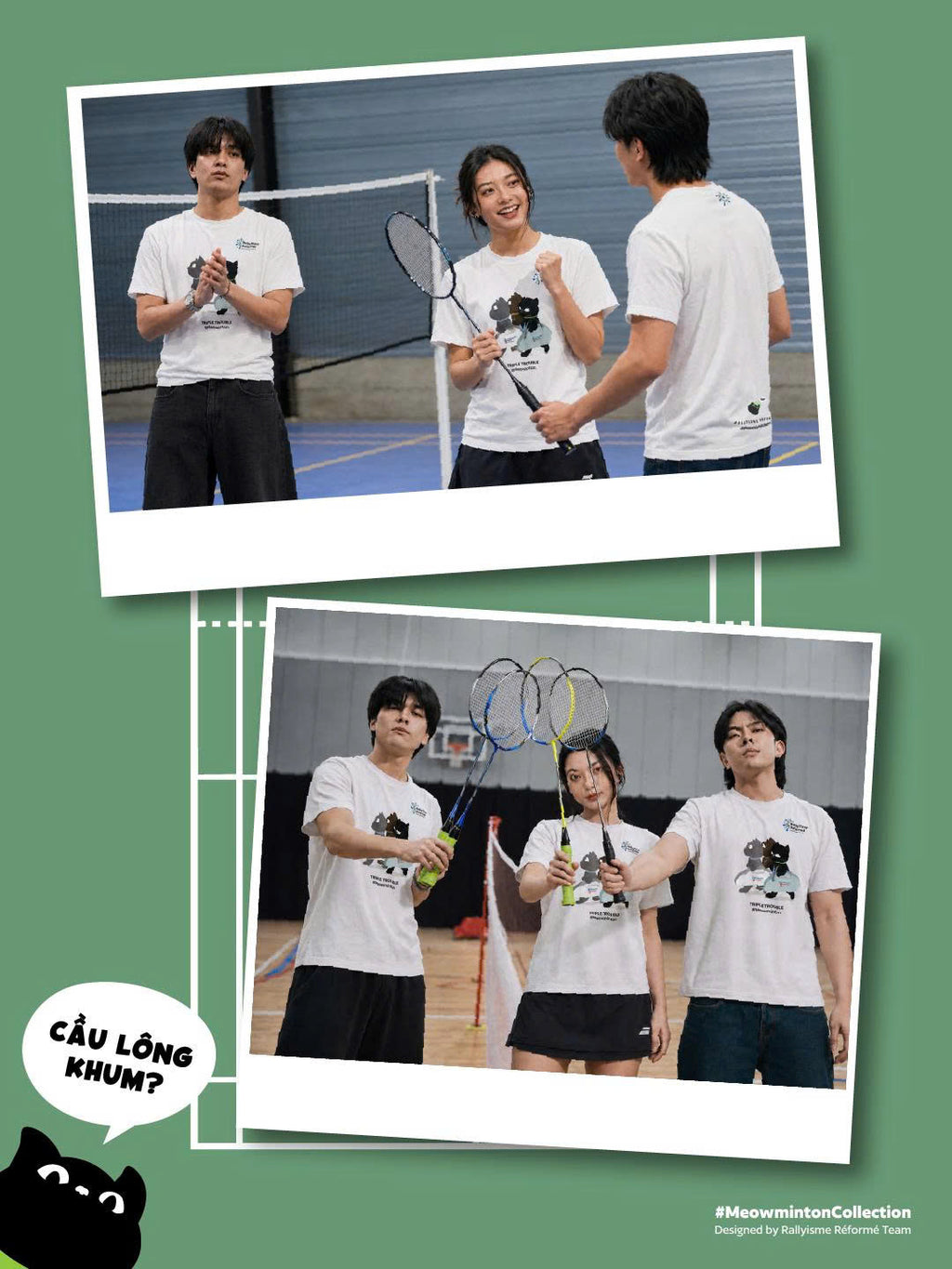 Áo Cầu Lông Unisex Meowminton– Triple Trouble– Performance Fabric Thoáng Khí Nhanh Khô Nhẹ Mát