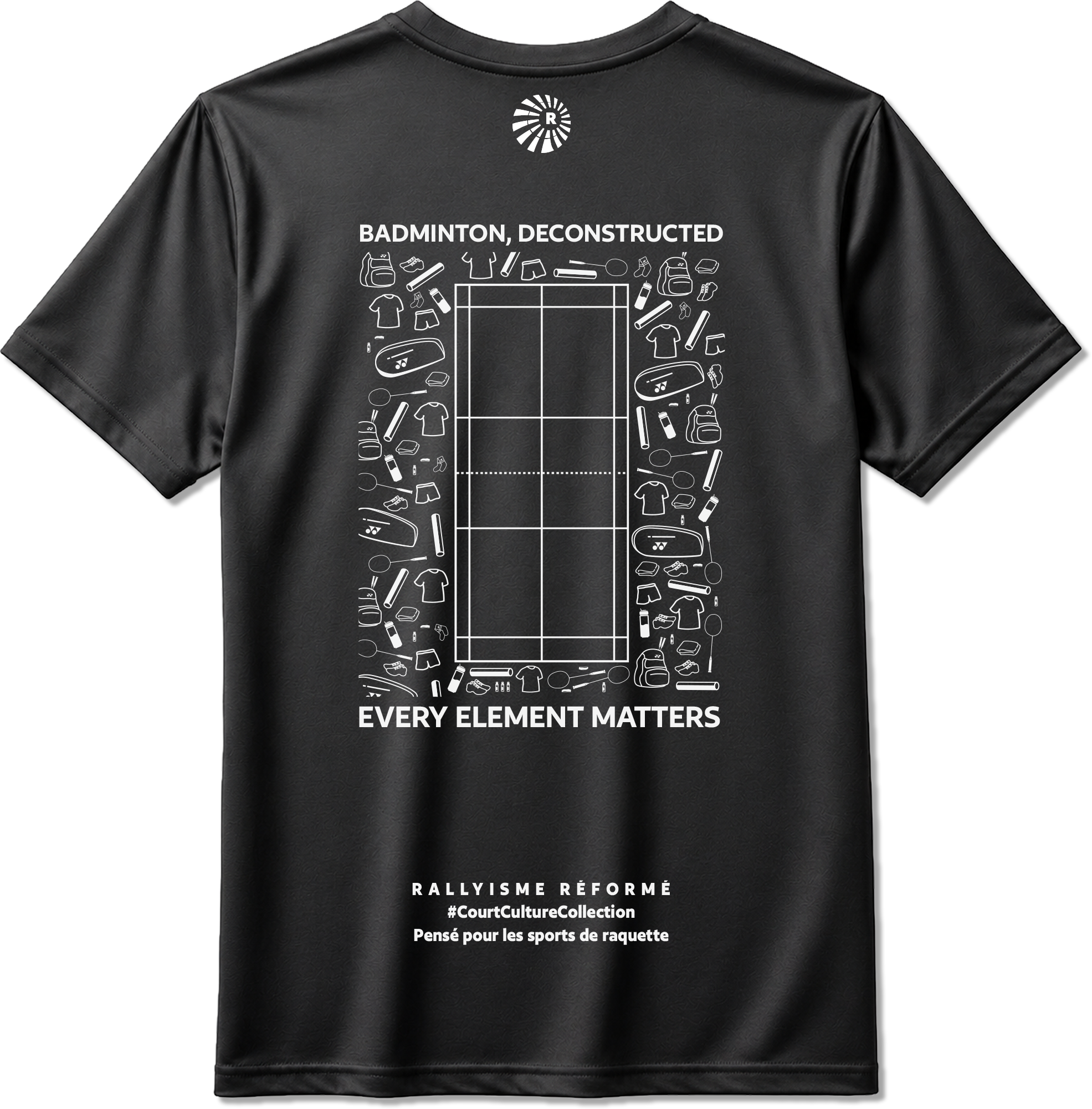 Áo Cầu Lông Unisex BADMINTON DECONSTRUCTED – Áo Thể Thao Nam Nữ Nhanh Khô Thoáng Khí Mềm Mỏng