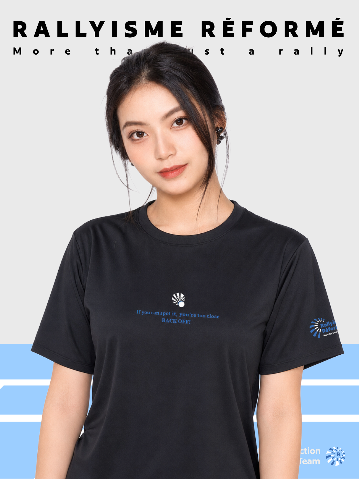 Áo Cầu Lông Nữ Rallyisme Réformé - Back Off - Form Thể Thao Dễ Mặc Mỏng nhẹ Nhanh khô Thoáng khí