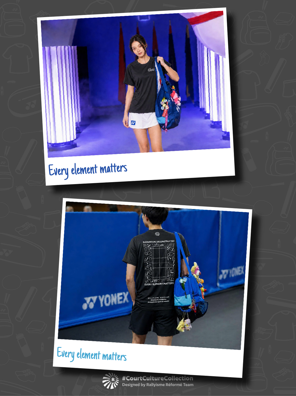 Áo Cầu Lông Unisex BADMINTON DECONSTRUCTED – Áo Thể Thao Nam Nữ Nhanh Khô Thoáng Khí Mềm Mỏng