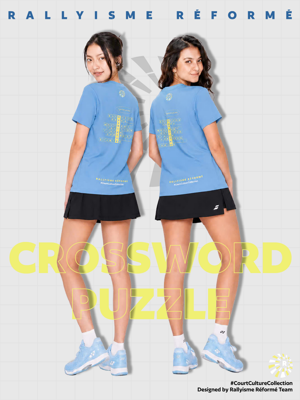 Áo Cầu Lông Unisex Court Culture – Crosscourt Crossword- Performance Fabric Thoáng Khí Nhanh Khô Nhẹ Mát
