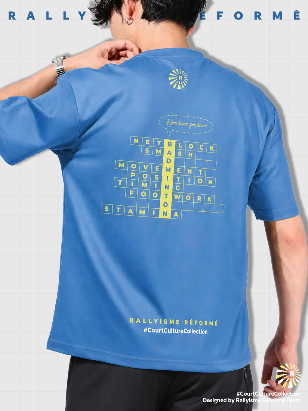 Áo Cầu Lông Unisex Court Culture – Crosscourt Crossword- Performance Fabric Thoáng Khí Nhanh Khô Nhẹ Mát