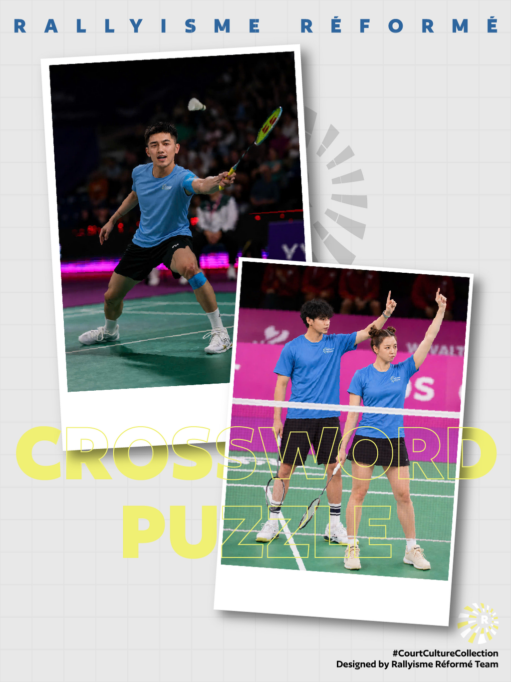 Áo Cầu Lông Unisex Court Culture – Crosscourt Crossword- Performance Fabric Thoáng Khí Nhanh Khô Nhẹ Mát