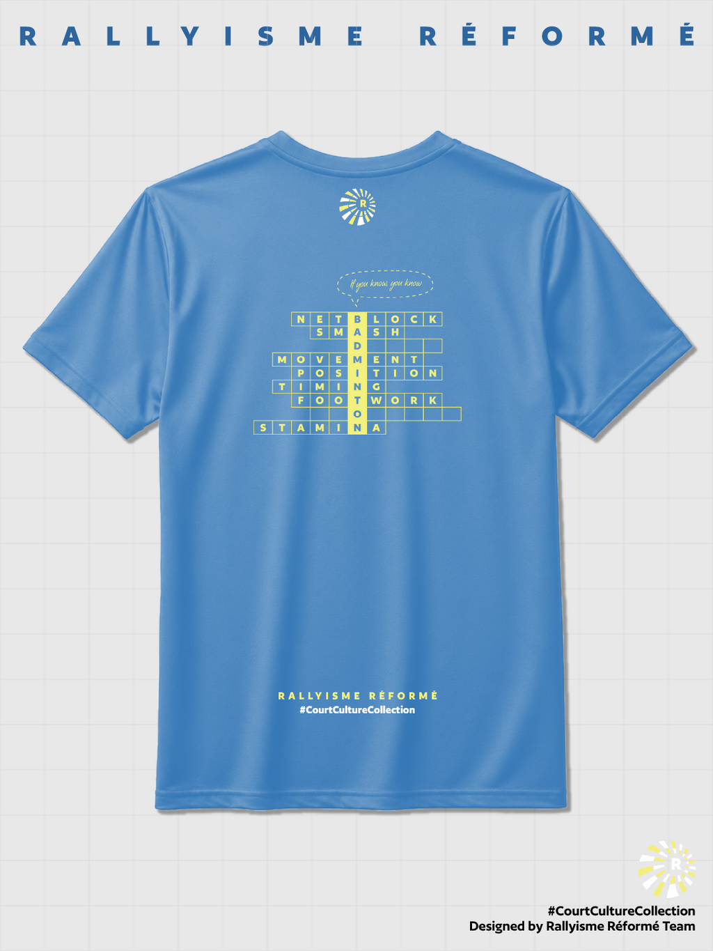 Áo Cầu Lông Unisex Court Culture – Crosscourt Crossword- Performance Fabric Thoáng Khí Nhanh Khô Nhẹ Mát