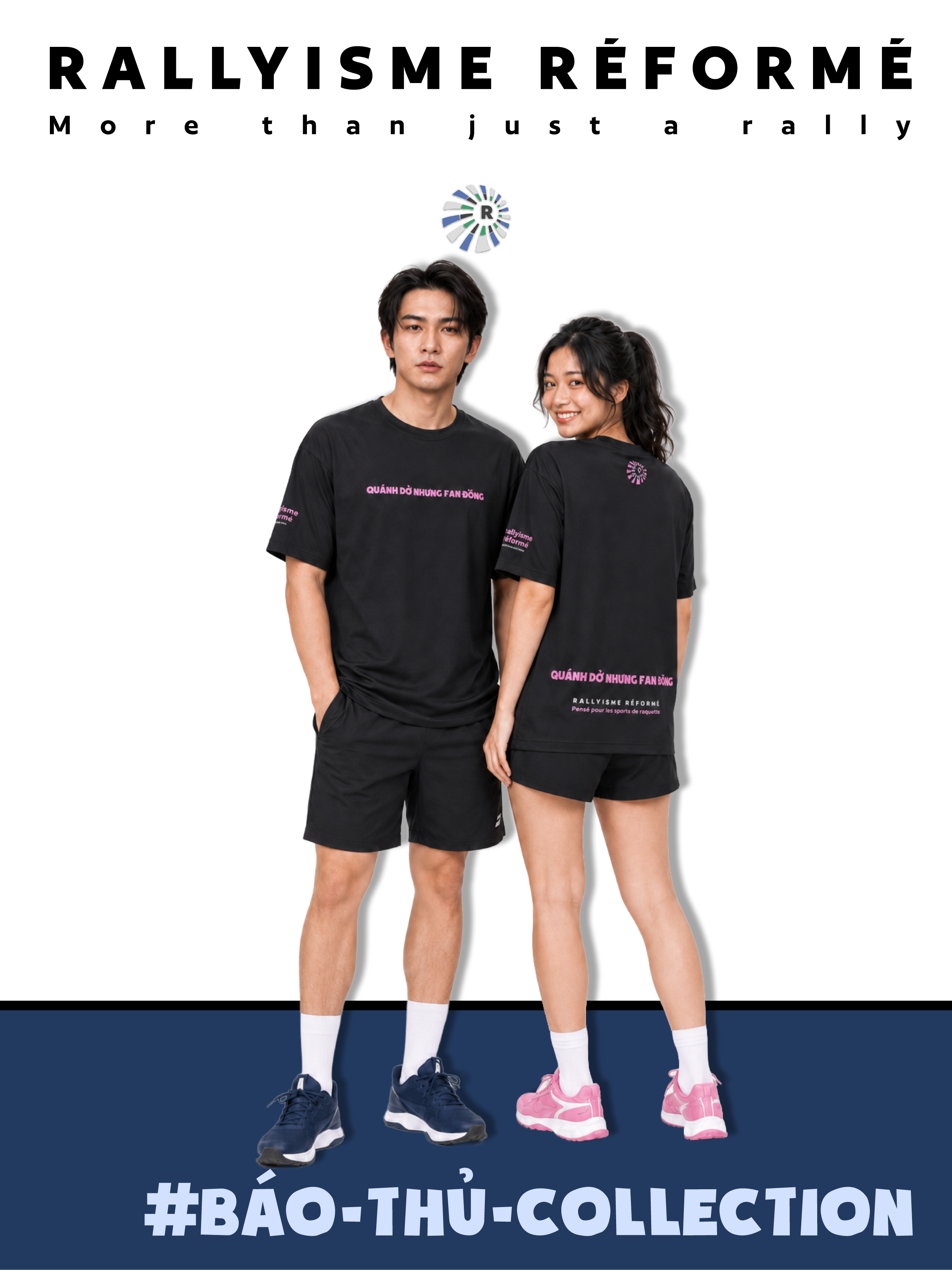 Áo thun cầu lông unisex Rallyisme Réformé BÁO THỦ– thun mè thể thao chuyên dụng mềm nhẹ nhanh khô thoáng khí