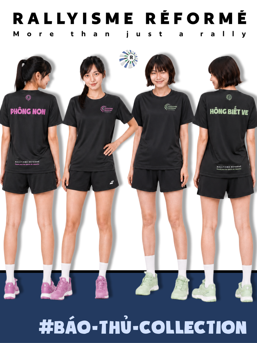 Áo thun cầu lông unisex Rallyisme Réformé BÁO THỦ– thun mè thể thao chuyên dụng mềm nhẹ nhanh khô thoáng khí