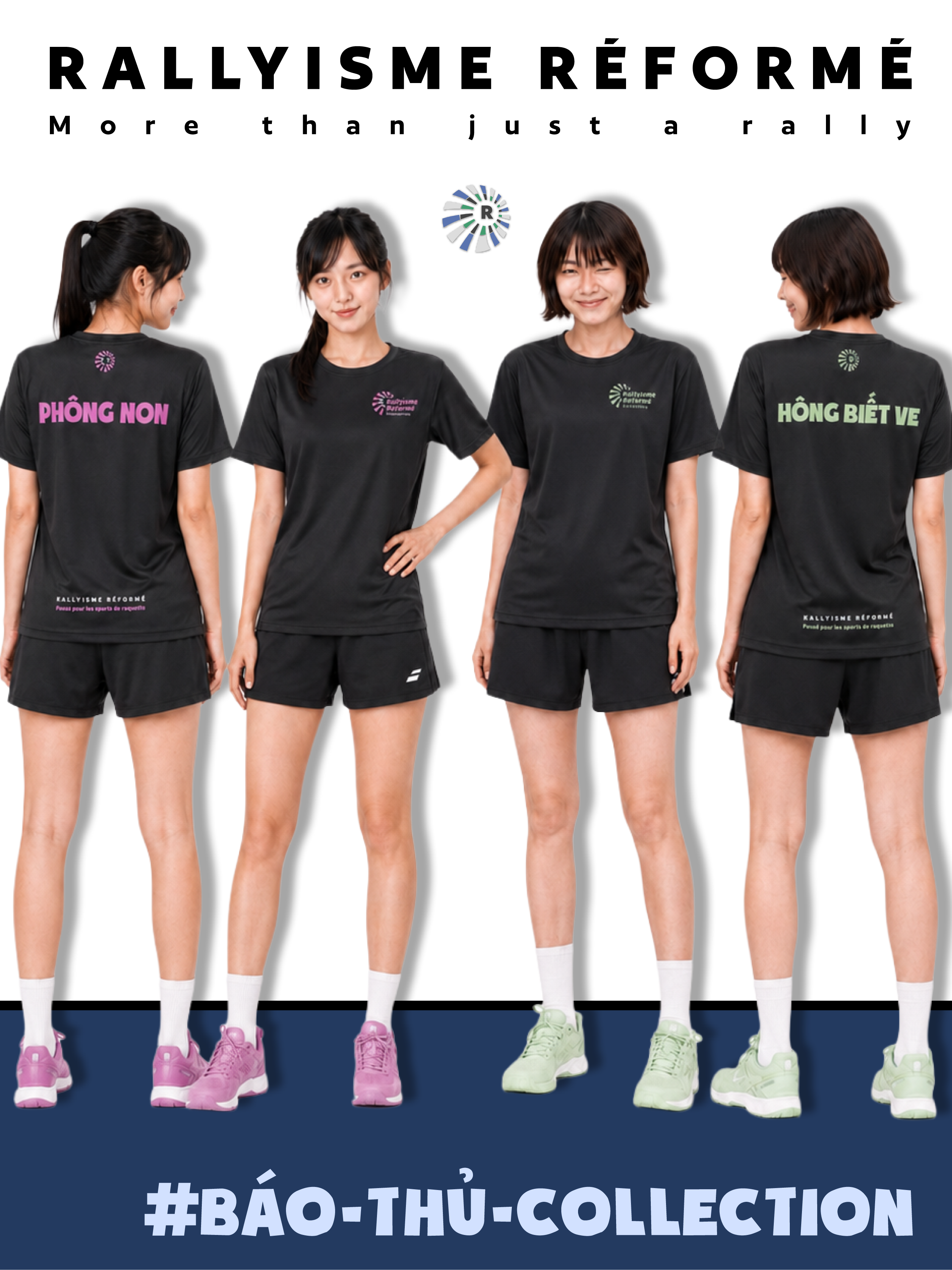 Áo thun cầu lông unisex Rallyisme Réformé BÁO THỦ– thun mè thể thao chuyên dụng mềm nhẹ nhanh khô thoáng khí