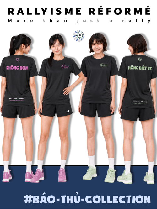 Áo thun cầu lông unisex Rallyisme Réformé BÁO THỦ– thun mè thể thao chuyên dụng mềm nhẹ nhanh khô thoáng khí