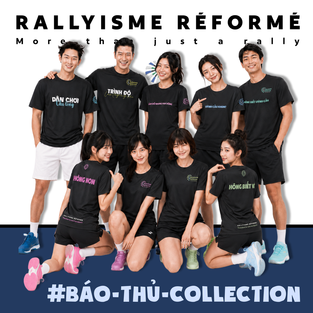 Áo thun cầu lông unisex Rallyisme Réformé BÁO THỦ– thun mè thể thao chuyên dụng mềm nhẹ nhanh khô thoáng khí