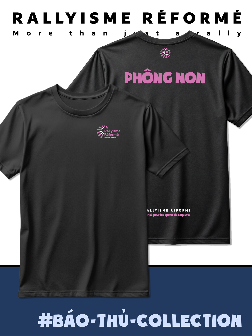 Áo thun cầu lông unisex Rallyisme Réformé BÁO THỦ– thun mè thể thao chuyên dụng mềm nhẹ nhanh khô thoáng khí