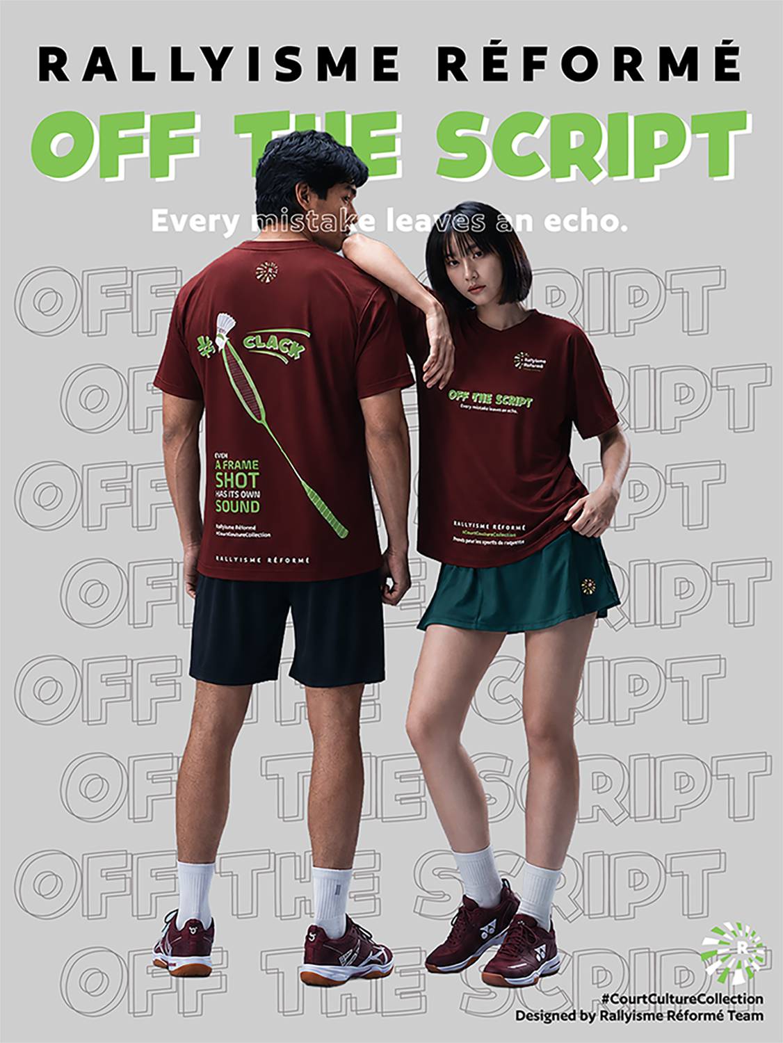 Áo Cầu Lông Unisex OFF THE SCRIPT – Performance Fabric Thoáng Khí Nhanh Khô Nhẹ Mát