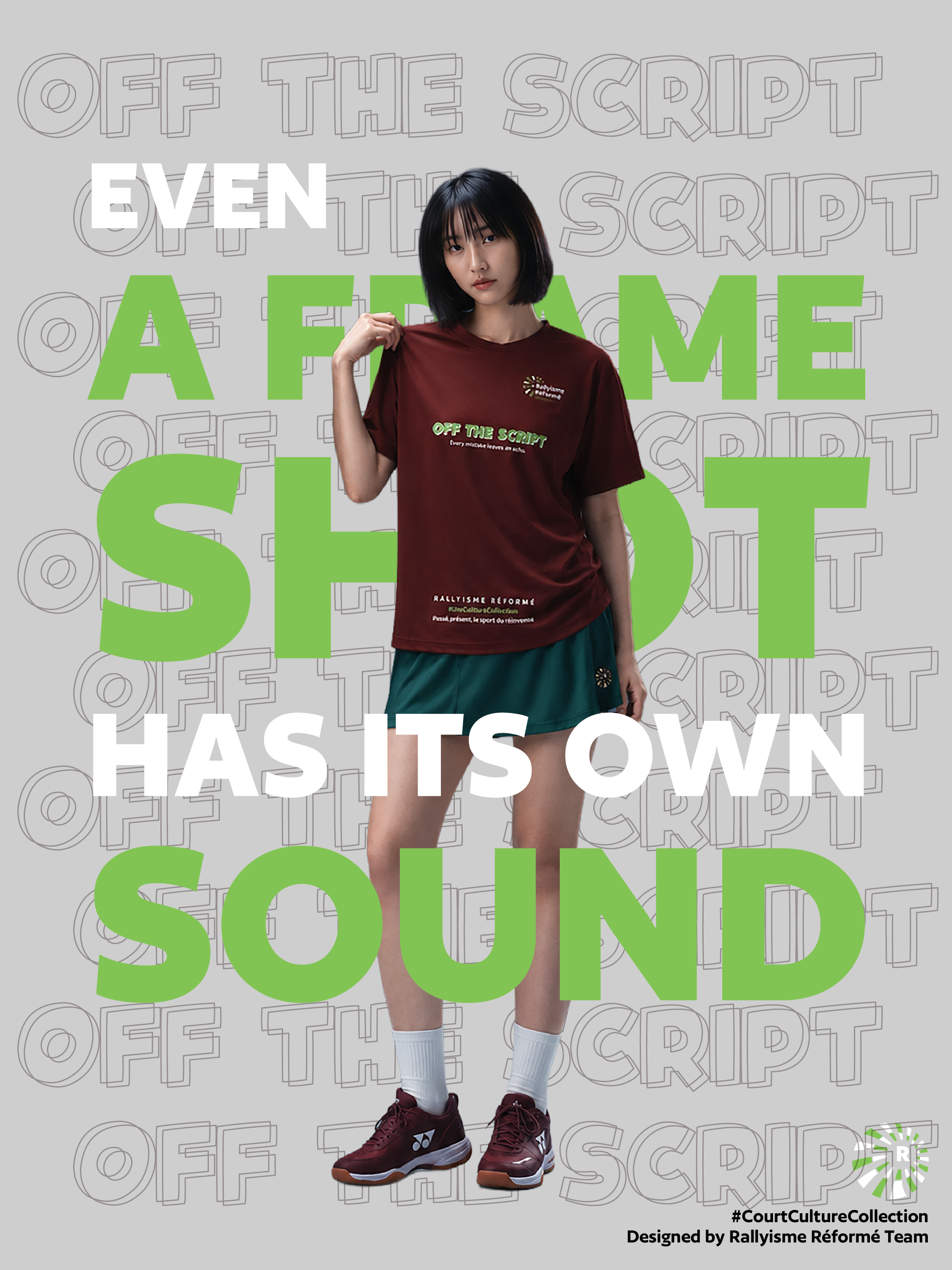 Áo Cầu Lông Unisex OFF THE SCRIPT – Performance Fabric Thoáng Khí Nhanh Khô Nhẹ Mát