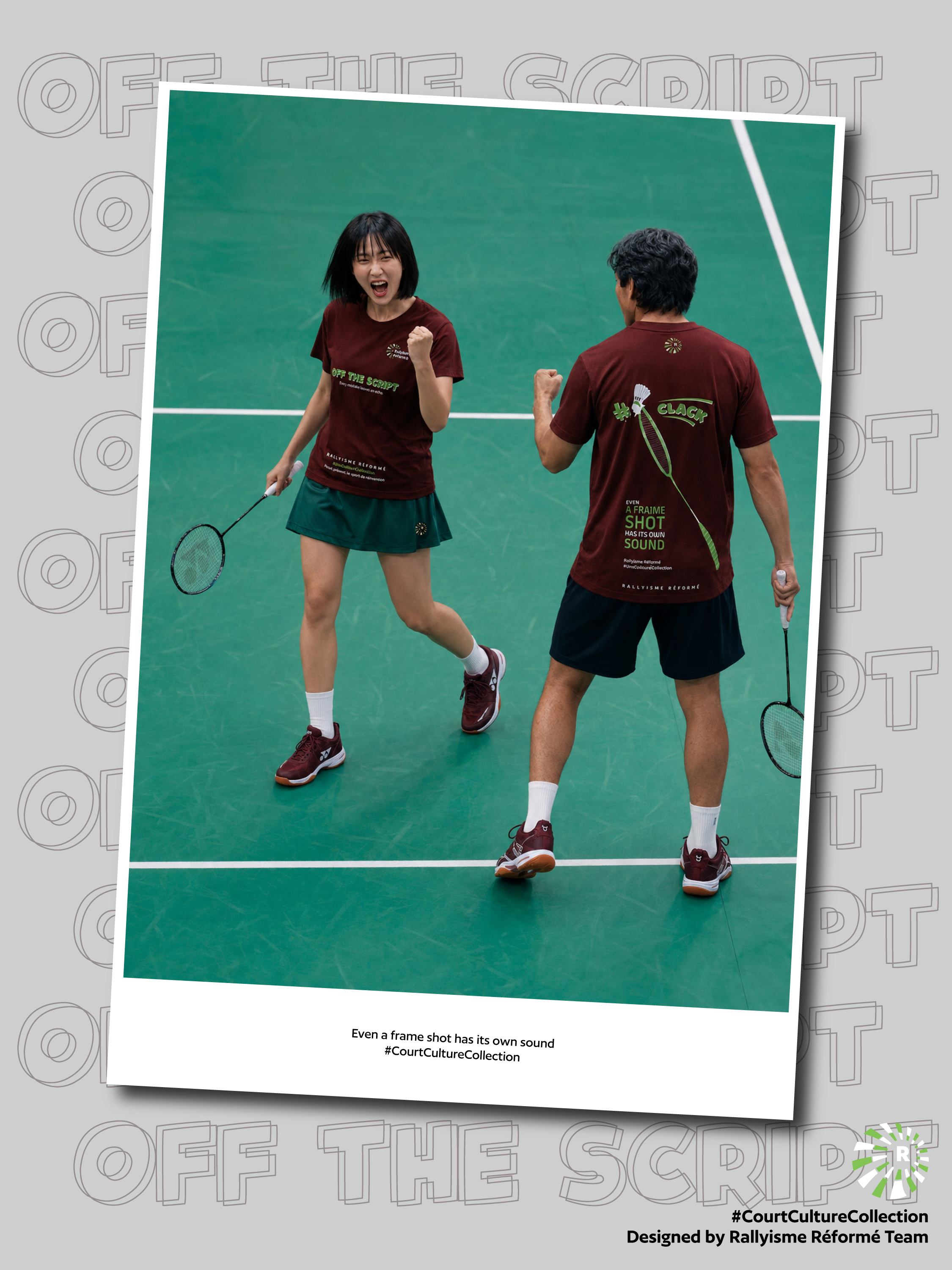 Áo Cầu Lông Unisex OFF THE SCRIPT – Performance Fabric Thoáng Khí Nhanh Khô Nhẹ Mát