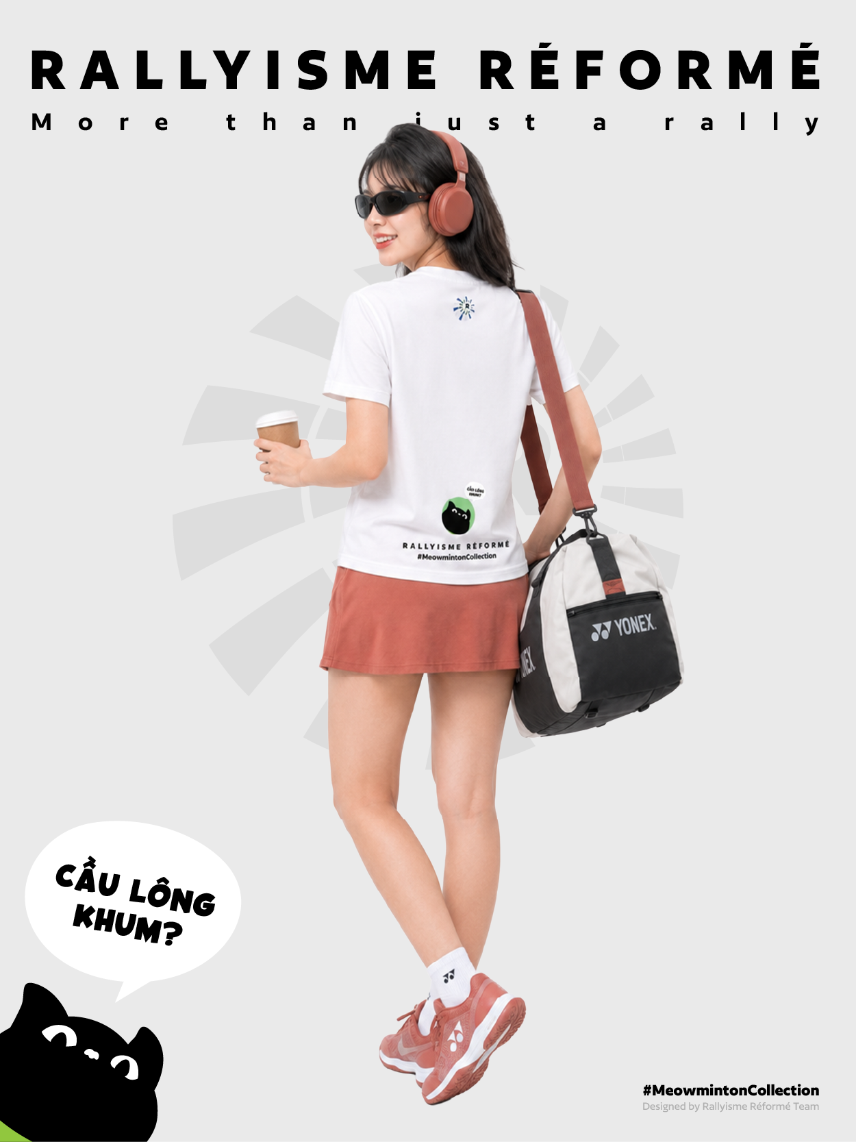 Áo Cầu Lông Unisex Meowminton– Double Trouble– Performance Fabric Thoáng Khí Nhanh Khô Nhẹ Mát